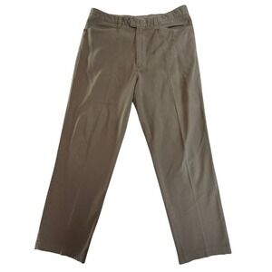 Ermenegildo Zegna Mens Ribbed Corduroy Pants Taupe Brown Straight Leg Size XL 54